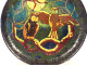 Large decorative earthenware dish by Quimper Keraluc René le Rouzic, featuring owls, 20th century