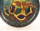 Large decorative earthenware dish by Quimper Keraluc René le Rouzic, featuring owls, 20th century