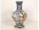 Dutch Delftware pitcher/jug with deer, village flowers, 18th century