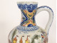 Dutch Delftware pitcher/jug with deer, village flowers, 18th century