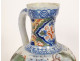 Dutch Delftware pitcher/jug with deer, village flowers, 18th century