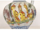 Dutch Delftware pitcher/jug with deer, village flowers, 18th century