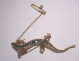 Victorian lizard salamander brooch in 14K gold with diamonds, emeralds, and rubies, 19th century