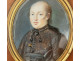 Miniature painted portrait of a clergyman, wooden frame, early 19th century