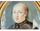 Miniature painted portrait of a clergyman, wooden frame, early 19th century