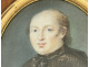 Miniature painted portrait of a clergyman, wooden frame, early 19th century