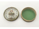 Small round cardboard flower box under glass, romantic 19th century