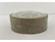 Small round cardboard flower box under glass, romantic 19th century