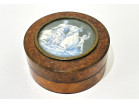 Boîte ronde loupe amboine miniature enlèvement Europe J. Lalande XIXème