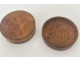 Round box with magnifying glass, miniature amboyna, abduction in Europe, J. Lalande, 19th century