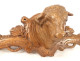 Hat rack/coat rack, wood carving, Black Forest ox head, 19th century