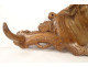 Hat rack/coat rack, wood carving, Black Forest ox head, 19th century