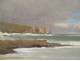HST marine painting PM Colat landscape seaside Brittany cliffs lighthouse 20th century