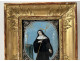Oval enamel plaque by Jacques Laudin, Limoges, portrait of Saint Scholastica, 17th century