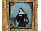 Oval enamel plaque by Jacques Laudin, Limoges, portrait of Saint Scholastica, 17th century