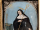 Oval enamel plaque by Jacques Laudin, Limoges, portrait of Saint Scholastica, 17th century