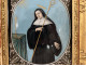 Oval enamel plaque by Jacques Laudin, Limoges, portrait of Saint Scholastica, 17th century