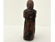 Erotic snuffbox, carved wood depicting a praying monk, 19th century folk art