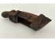 Erotic snuffbox, carved wood depicting a praying monk, 19th century folk art