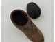 Snuffbox, carved wooden box, shoe, shoe knot, Folk Art, 19th century