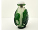 Chinese snuffbox, green glass bottle, bat, horse, Qing dynasty, 19th century