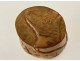 Small wooden snuffbox, carved with a deer, dog, and rabbit design, from the Aisne region, 20th century.
