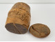 Small wooden snuffbox, carved with a deer, dog, and rabbit design, from the Aisne region, 20th century.