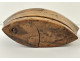Snuffbox, carved wooden box, ship/boat, Folk Art, 19th century
