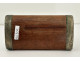 Snuffbox, wooden and metal box with foliage motif, Folk Art, 19th century