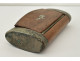 Snuffbox, wooden and metal box with foliage motif, Folk Art, 19th century