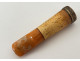 Genuine amber meerschaum cigarette holder, metal case, 19th century