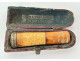 Genuine amber meerschaum cigarette holder, metal case, 19th century