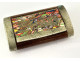 Snuffbox, wooden and metal box with foliage motif, Folk Art, 19th century