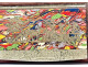 Snuffbox, wooden and metal box with foliage motif, Folk Art, 19th century