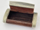 Snuffbox, wooden and metal box with foliage motif, Folk Art, 19th century