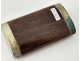 Snuffbox, wooden and metal box with foliage motif, Folk Art, 19th century