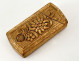 Pyrogen matchbox, carved wood, bouquet of flowers, late 19th/early 20th century