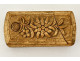 Pyrogen matchbox, carved wood, bouquet of flowers, late 19th/early 20th century