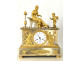 Empire gilt bronze clock depicting blind Venus and Cupid, Antéros Renaux, Paris, 19th century