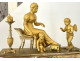 Empire gilt bronze clock depicting blind Venus and Cupid, Antéros Renaux, Paris, 19th century