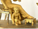 Empire gilt bronze clock depicting blind Venus and Cupid, Antéros Renaux, Paris, 19th century
