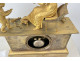 Empire gilt bronze clock depicting blind Venus and Cupid, Antéros Renaux, Paris, 19th century