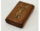 Pyrogen matchbox, carved wood, bouquet of flowers, late 19th/early 20th century