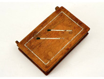 Pyrogen matchbox, carved wood, bouquet of flowers, late 19th/early 20th century