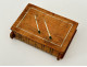Pyrogen matchbox, carved wood, bouquet of flowers, late 19th/early 20th century