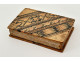 Pyrogen matchbox, carved wood, bouquet of flowers, late 19th/early 20th century
