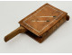 Pyrogen matchbox, carved wood, bouquet of flowers, late 19th/early 20th century