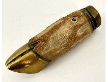 Pyrogen matchbox, carved wood, bouquet of flowers, late 19th/early 20th century