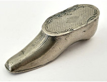 Snuffbox, carved wooden box, shoe, boot, Folk Art, 19th century
