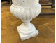 Pair of Medici vases, painted cast iron, garden basins, 19th century